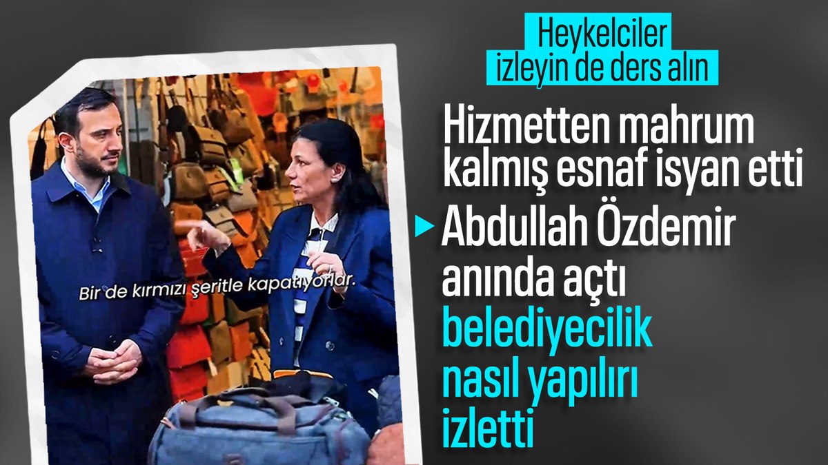 Abdullah Özdemir’in esnafla samimi sohbeti
