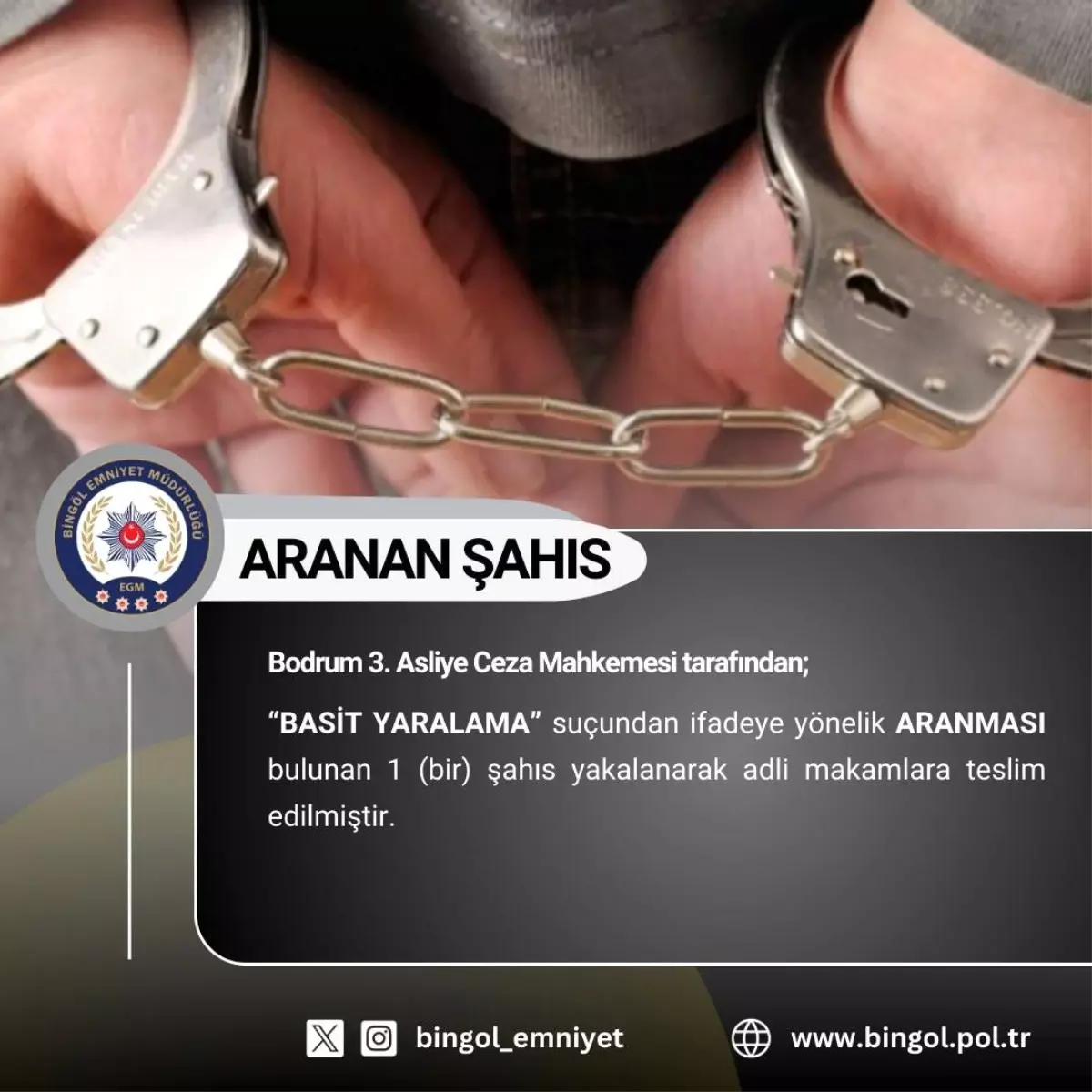 Bingöl’de 11 Aranan Şahıs Yakalandı
