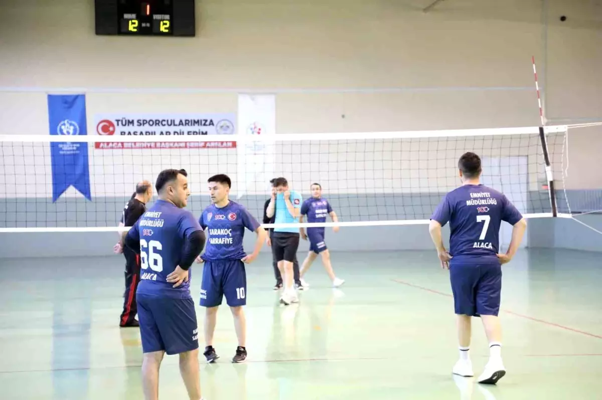 Çorum’da Polis Haftası Etkinlikleri Kapsamında Voleybol Maçı Düzenlendi