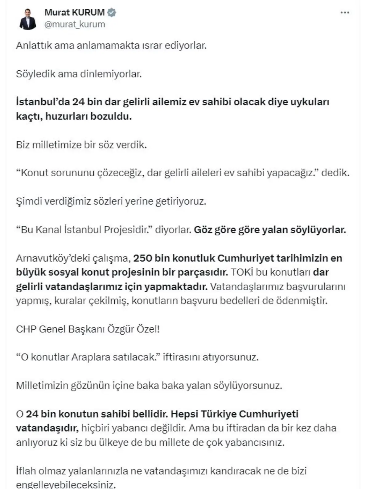 Dar Gelirli Aileler İçin 24 Bin Konut Müjdesi