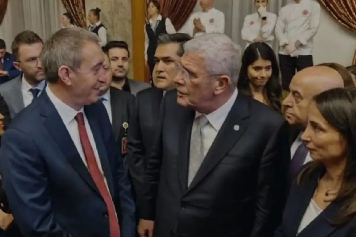 DEM Parti 11 yıl sonra TBMM resepsiyonunda! Bakırhan ile Dervişoğlu arasında samimi anlar