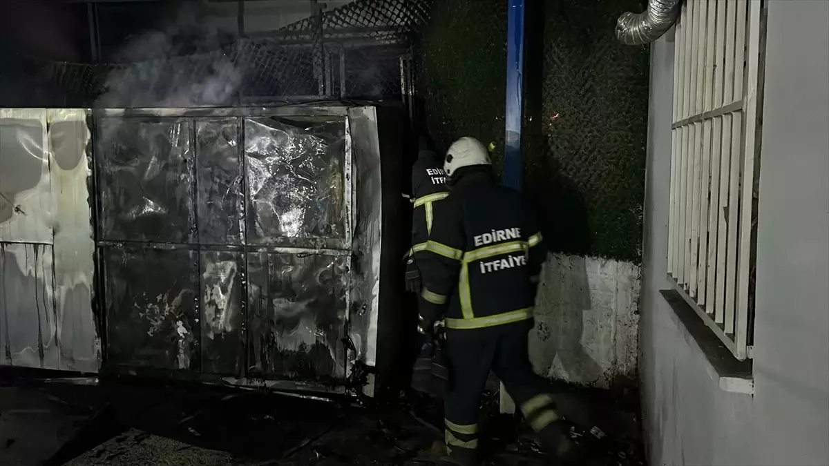Edirne’de Depoda Küçük Yangın