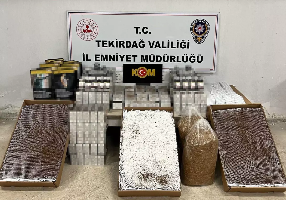 Tekirdağ’da Tütün Kaçakçılığı Operasyonu