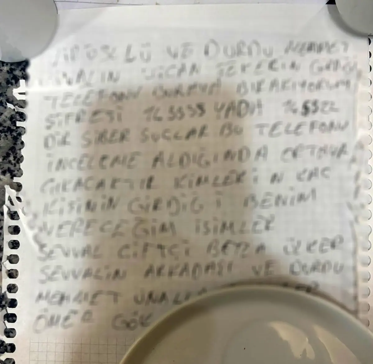 Adana’da Katil Zanlısının Mektubu Ortaya Çıktı