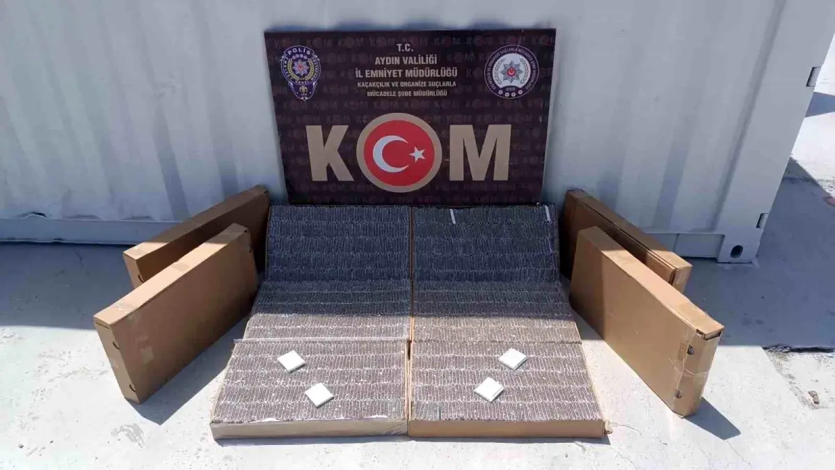 Aydın’da 51 Bin Kaçak Makaron Ele Geçirildi