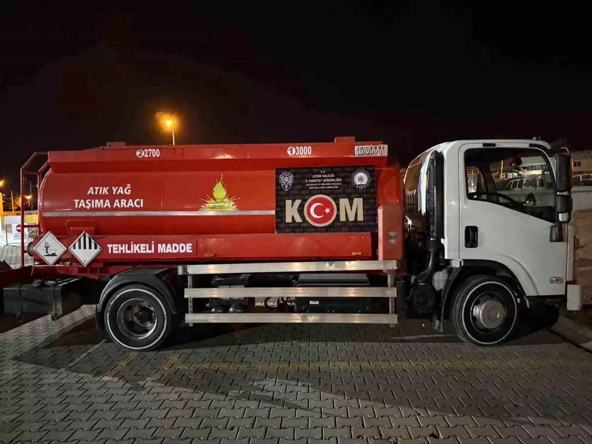 Aydın’da Kaçak Atık Yağ Ele Geçirildi