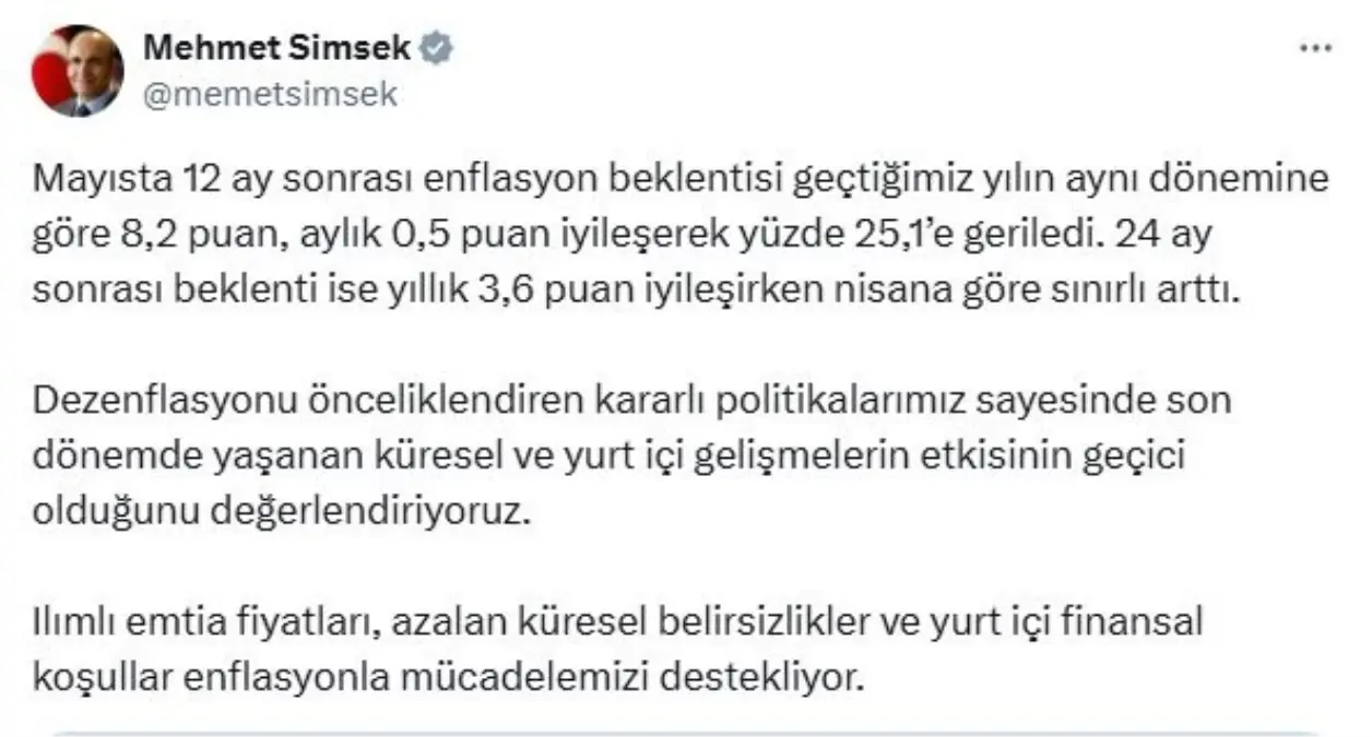 Bakan Şimşek: Küresel Etkiler Geçici