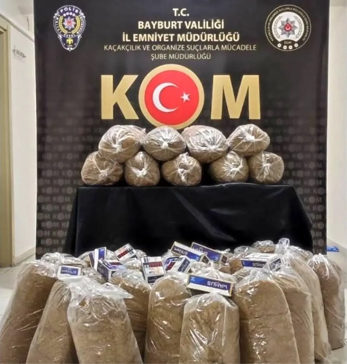 Bayburt’ta Tütün ve Makaron Ele Geçirildi