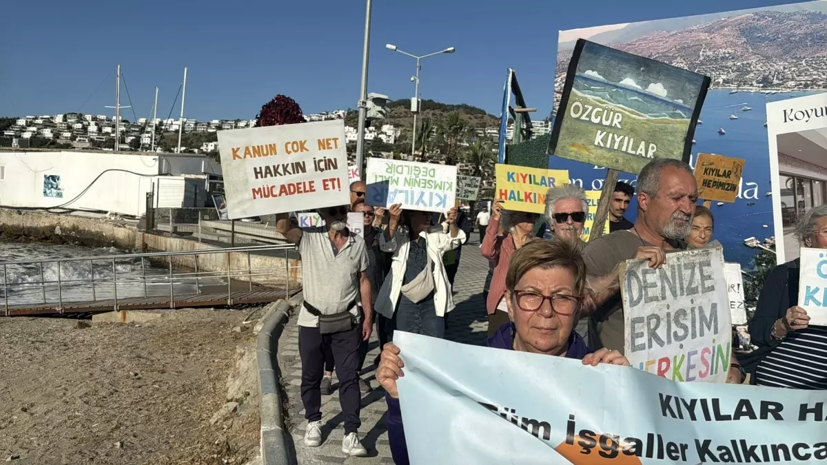 Bodrum’da Kaçak İskelelere Protesto