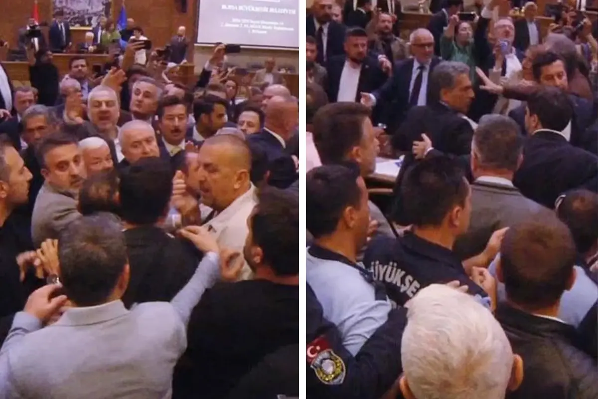Bursa Büyükşehir Meclisi’nde gerginlik! Üyeler birbirlerinin üzerine yürüdü
