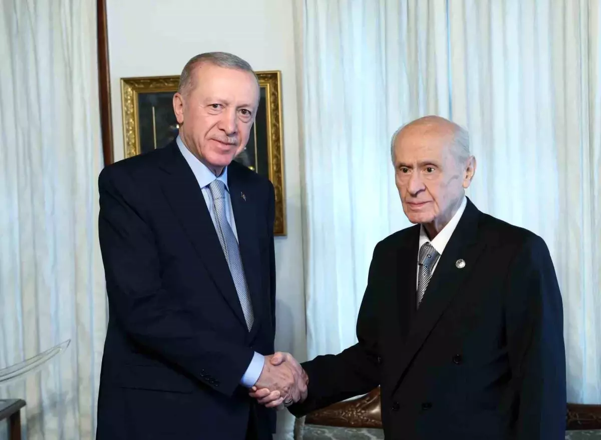 Cumhurbaşkanı Erdoğan, MHP Genel Başkanı Bahçeli ile bir araya geldi