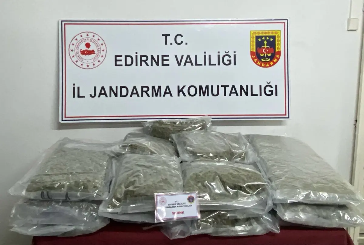 Edirne’de 16,5 Kilo Skunk Ele Geçirildi