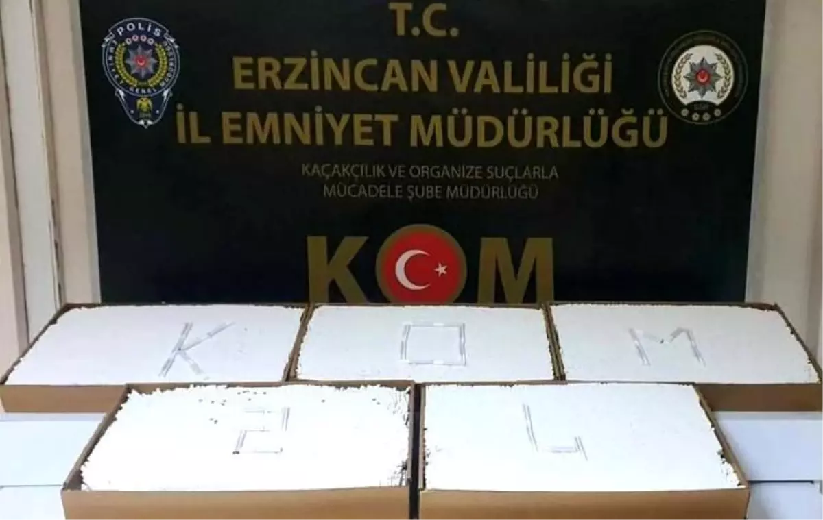 Erzincan’da 25 Bin Dal Kaçak Makaron Ele Geçirildi