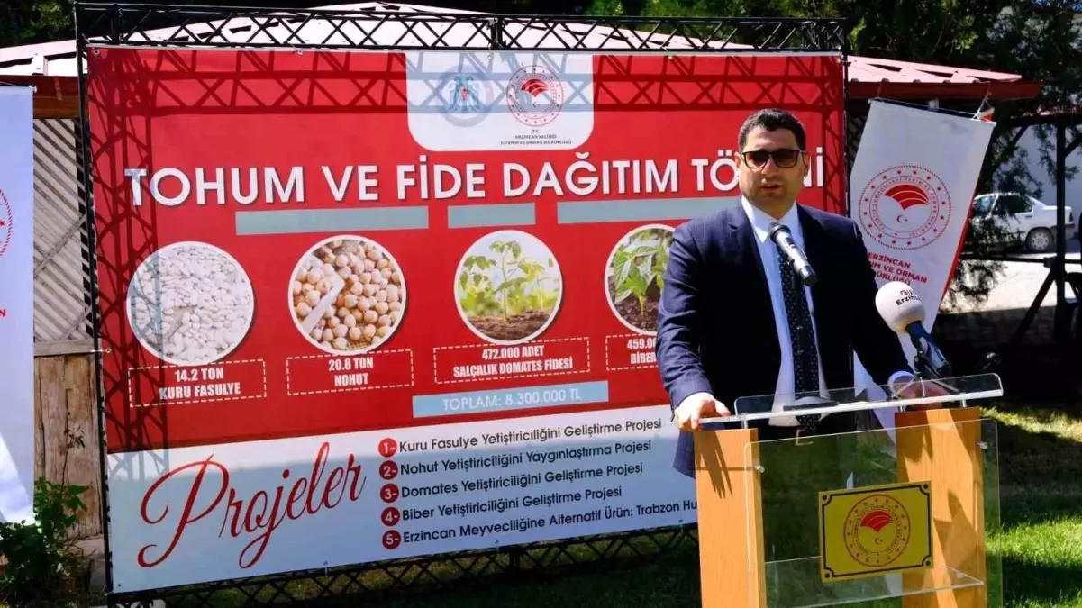Erzincan’da Çiftçilere Domates Fidesi Dağıtıldı