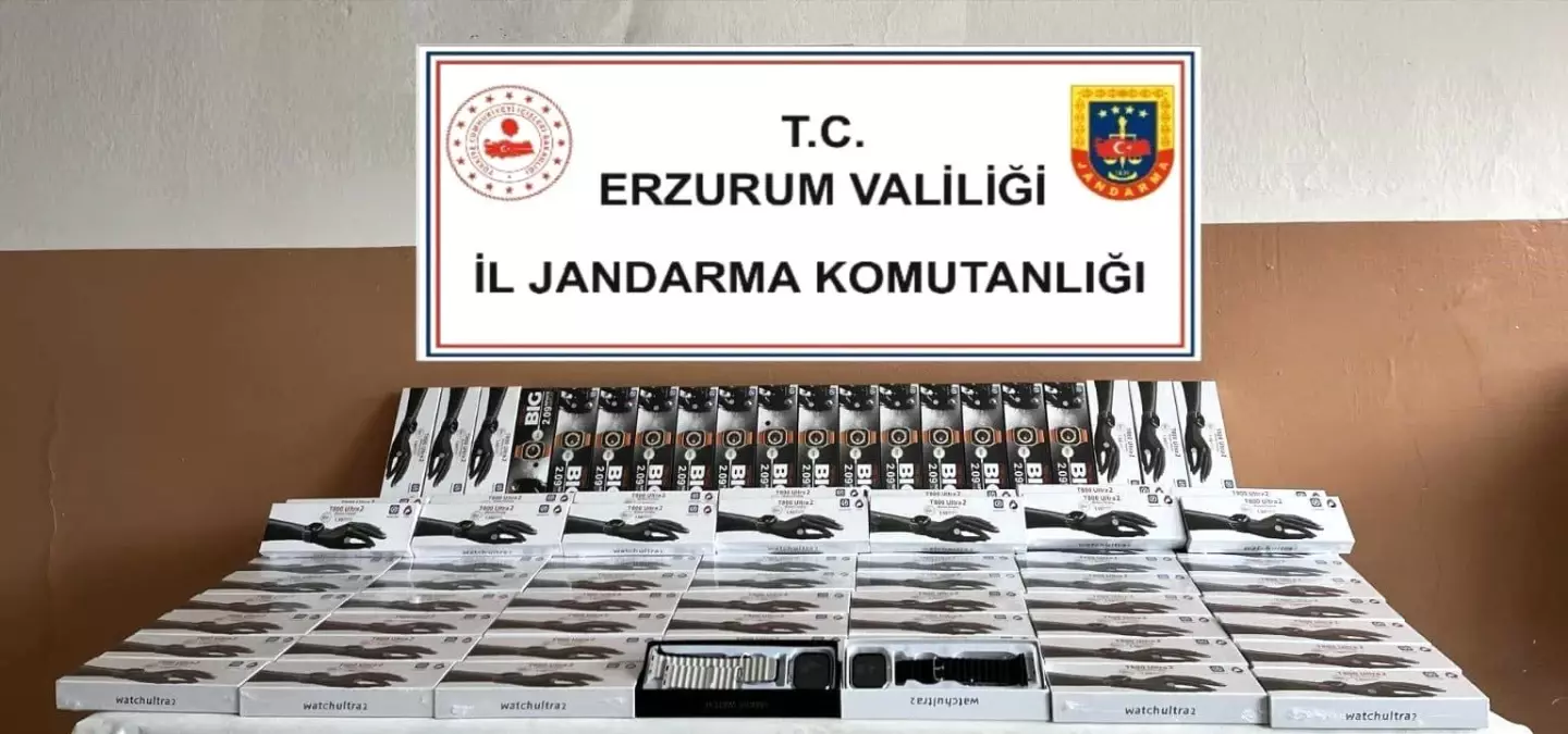 Erzurum’da 115 Kaçak Akıllı Saat Ele Geçirildi