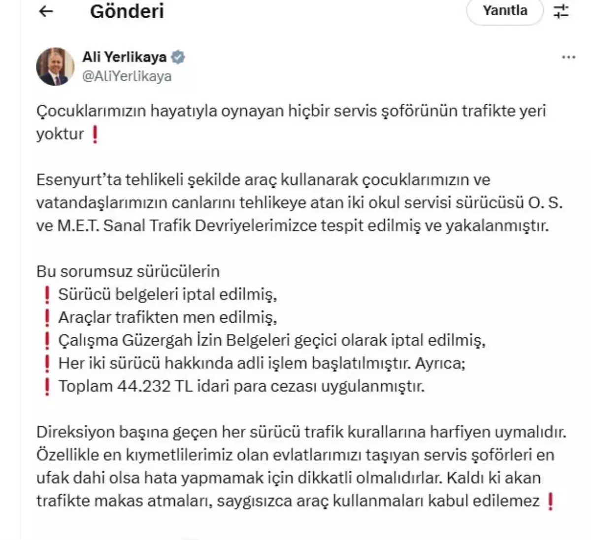 Esenyurt’ta Tehlikeli Sürücüler Yakalandı