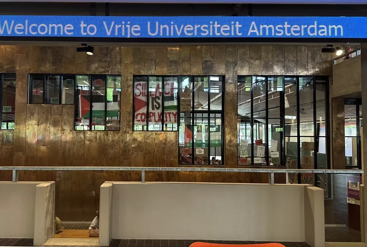 Hollanda’da Filistin Destekçileri Eylemde