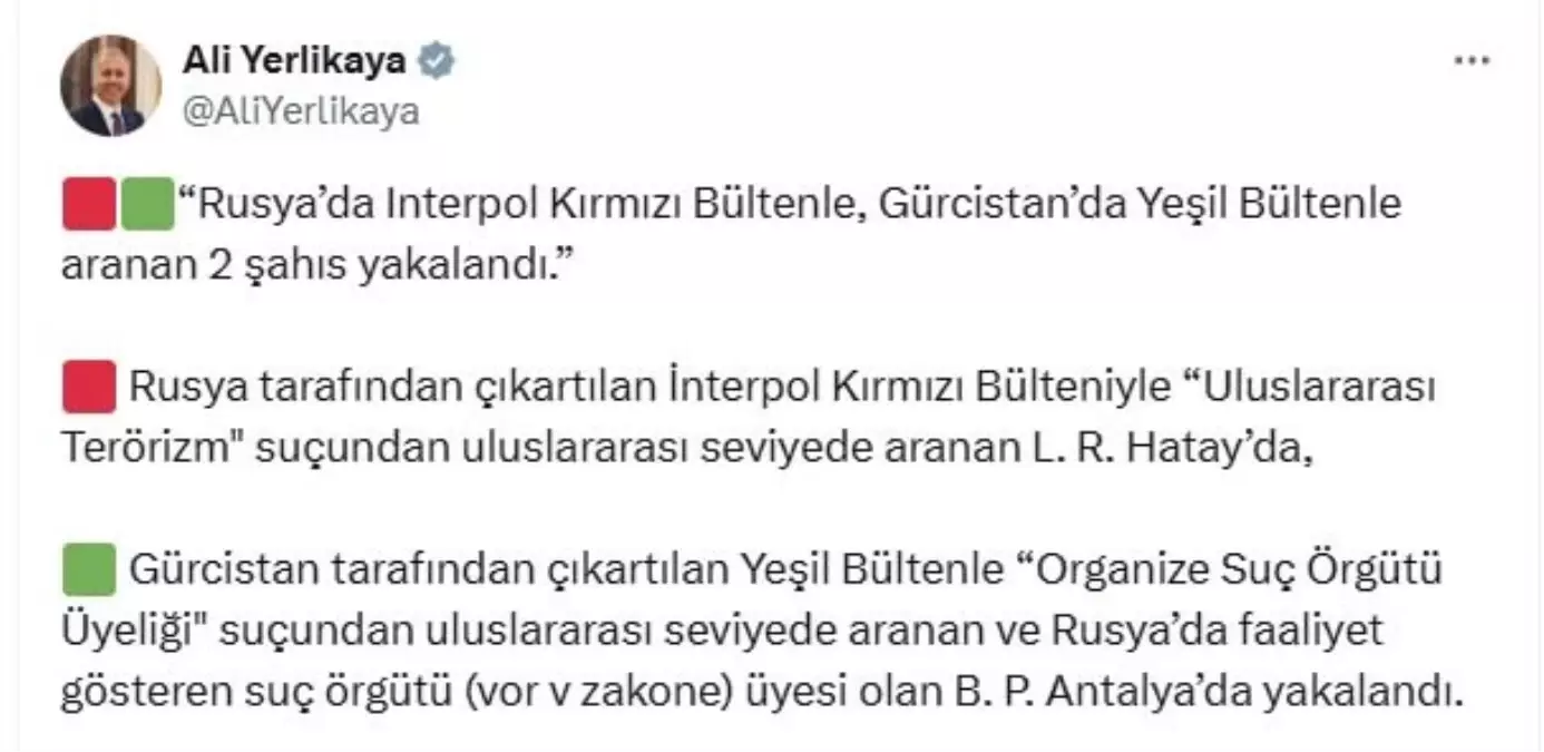 İki Suçlu Operasyonla Yakalandı