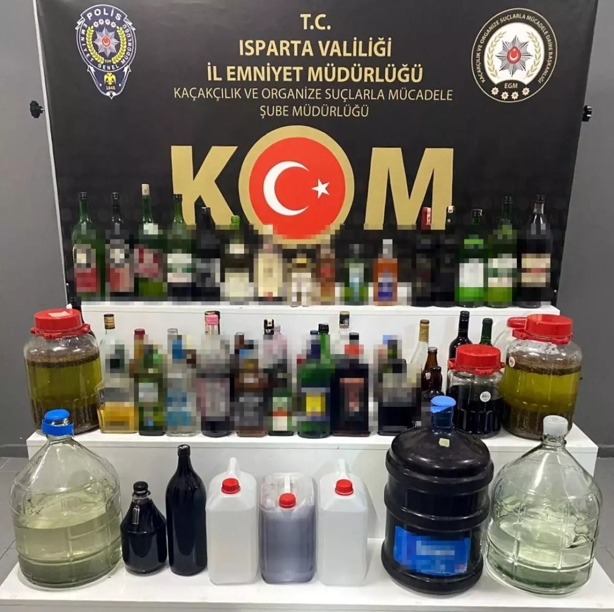 Isparta’da Kaçak Alkol Operasyonu
