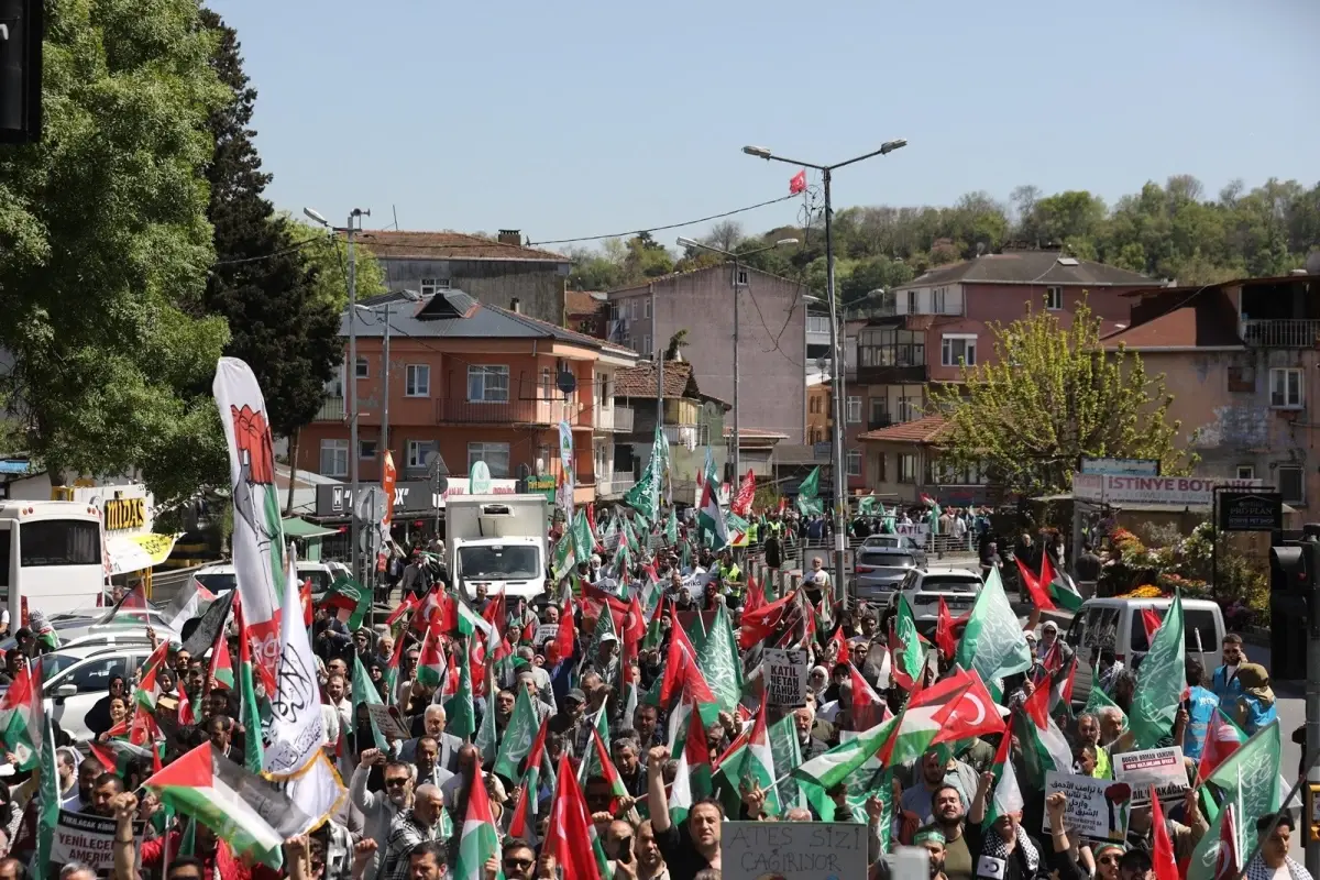 İstanbul’da Gazze için Yürüyüş Düzenlendi