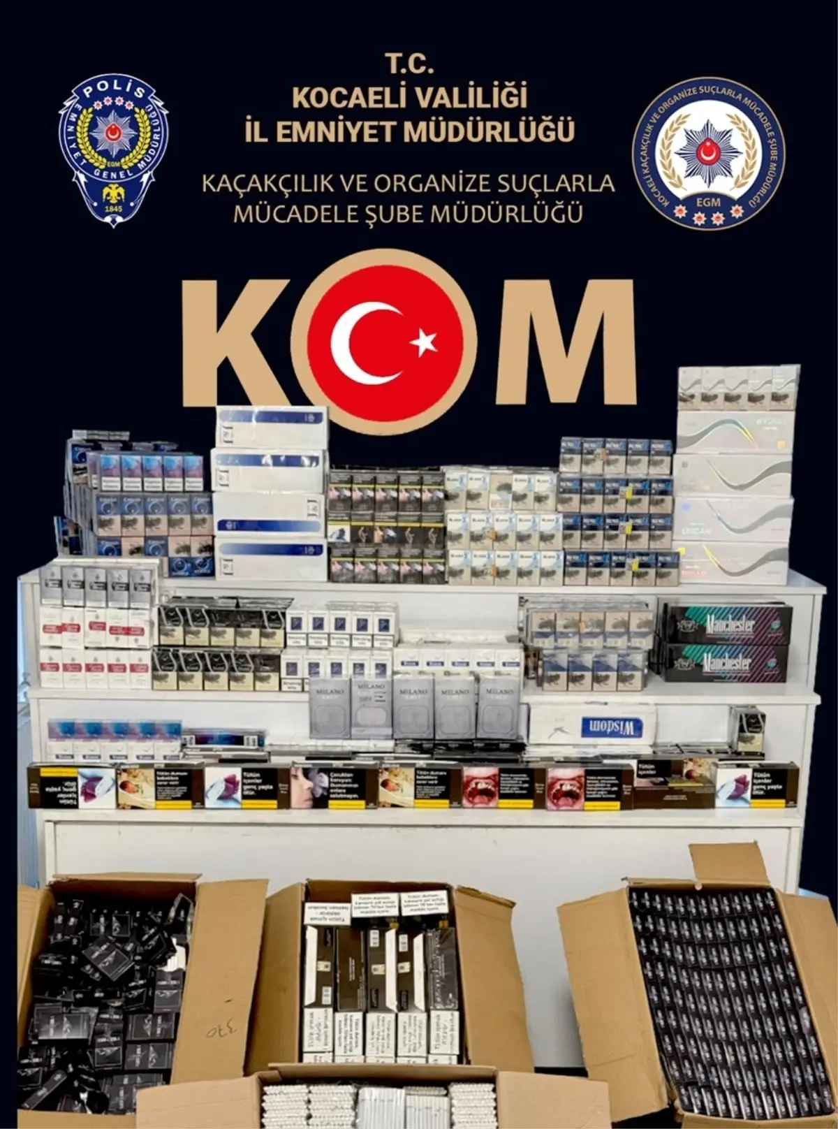 İzmit’te Kaçak Sigara Operasyonu
