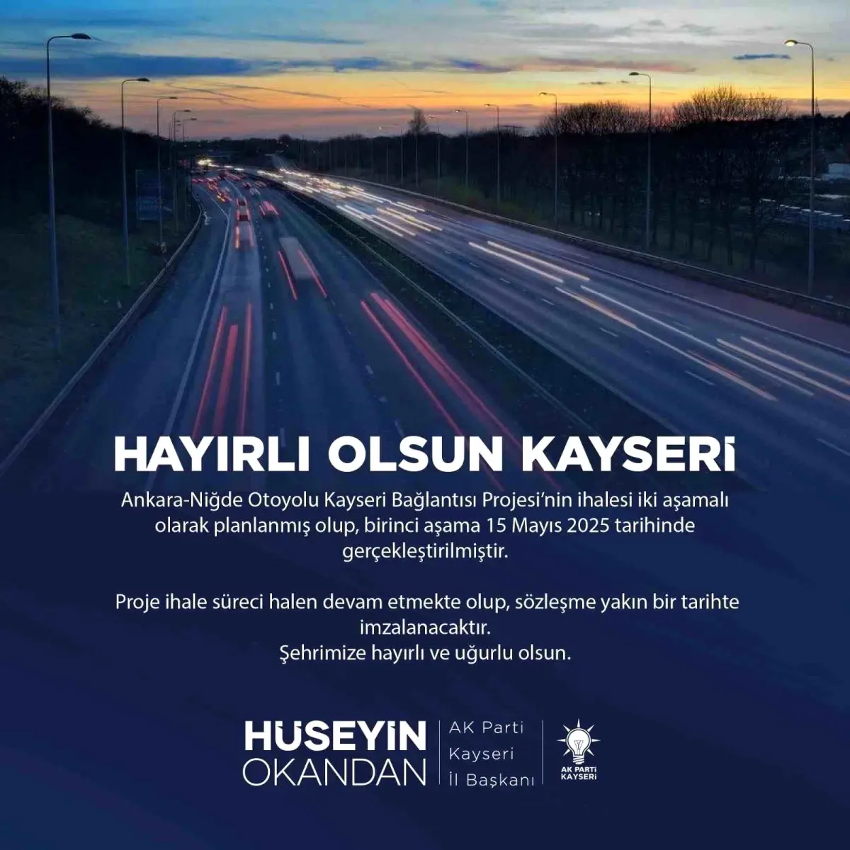 Kayseri Otoyolu İhalesi Gerçekleşti