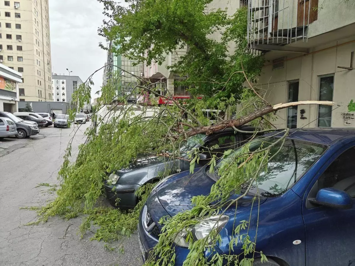 Kayseri’de Rüzgar Otomobilleri Vurdu