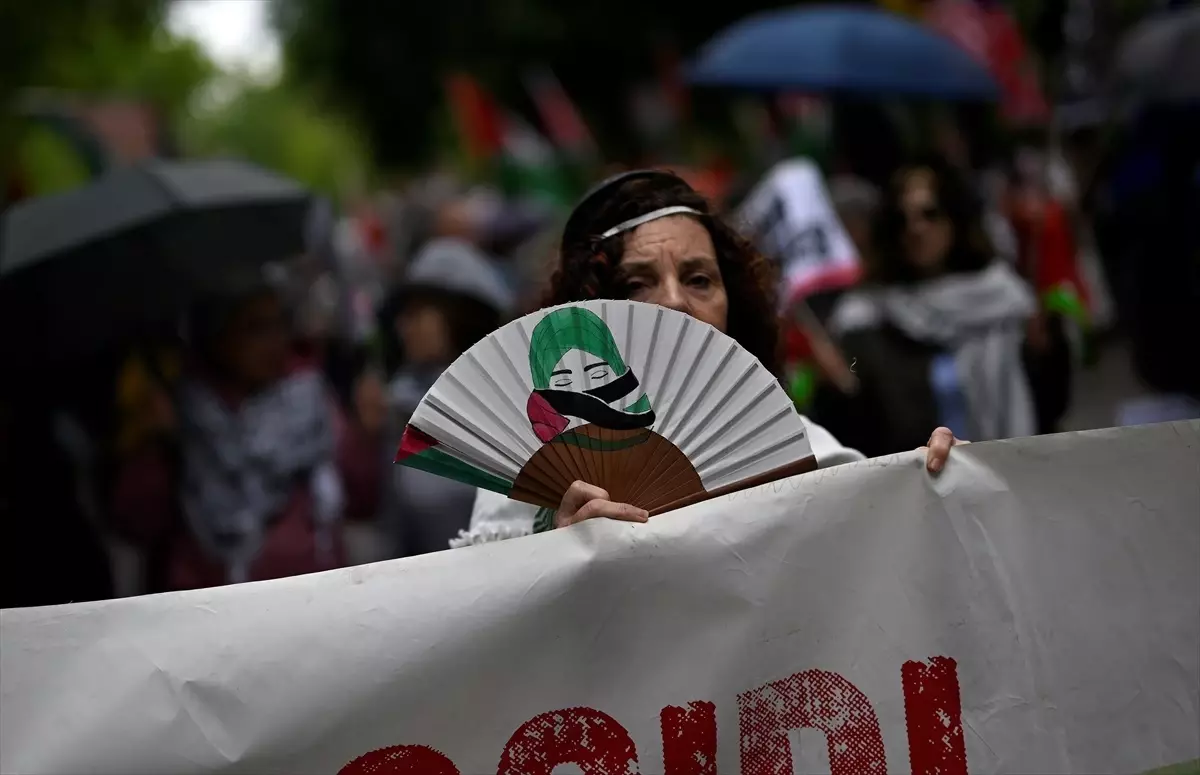Madrid’de Gazze için büyük protesto