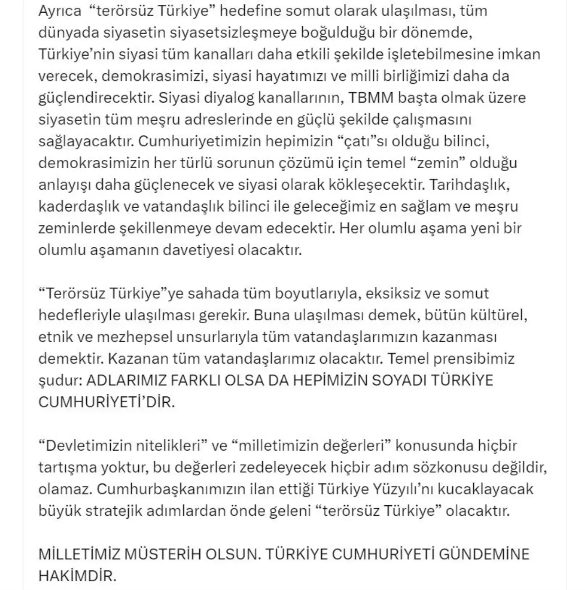 PKK’nın Feshi Terörsüz Türkiye İçin Önemli
