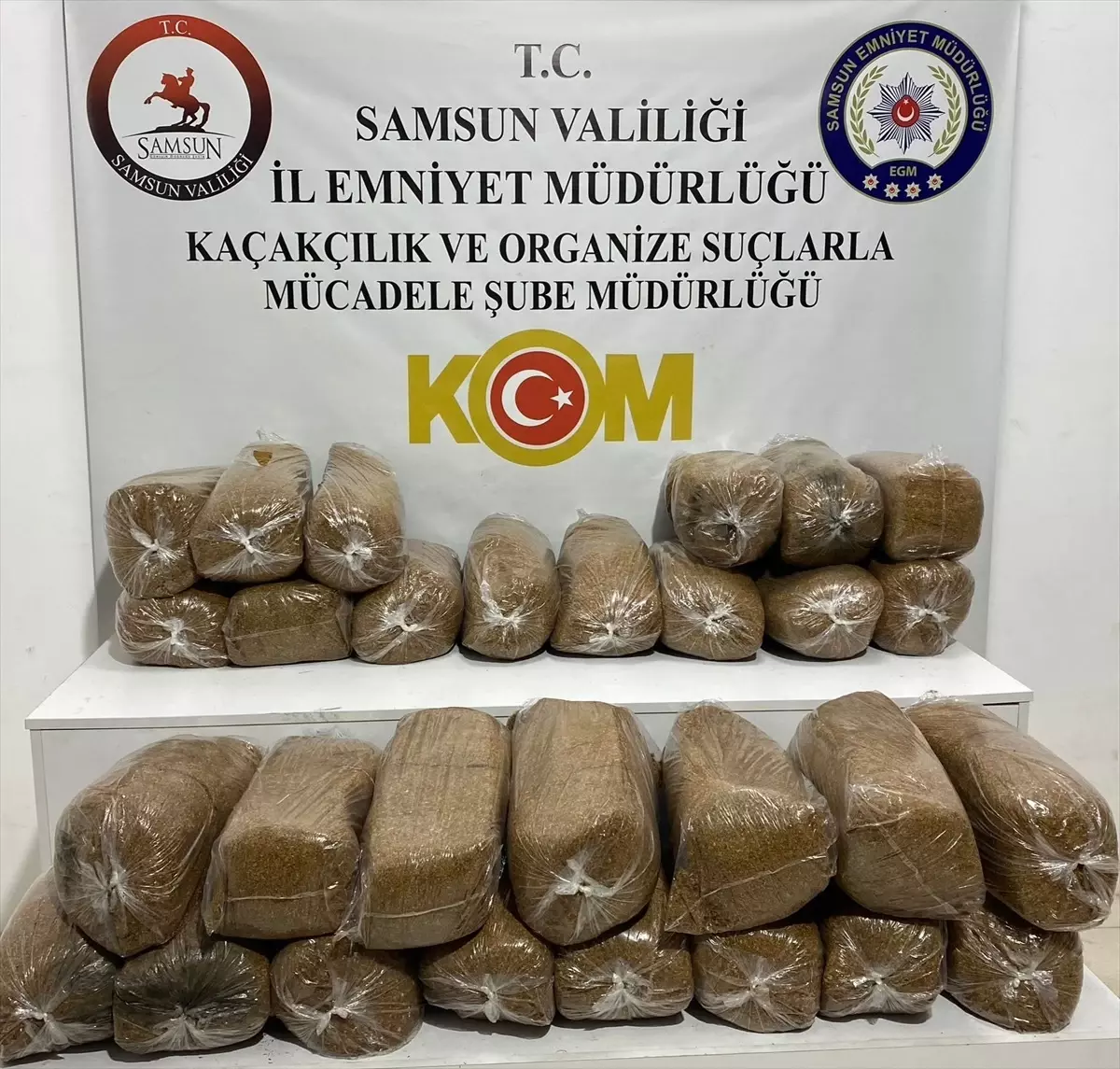 Samsun’da 145 kg Kaçak Tütün Ele Geçirildi