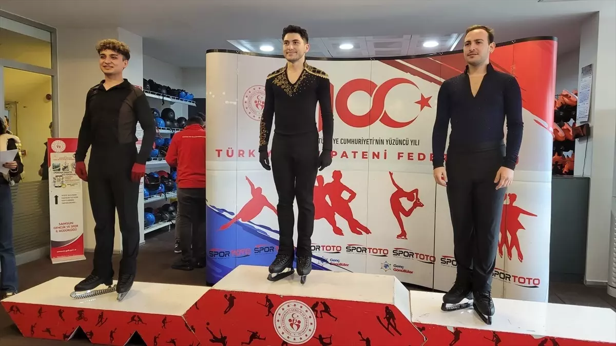 Samsun’da Artistik Buz Pateni Yarışması Sona Erdi