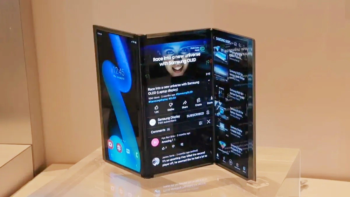 Samsung’un üçe katlanan telefonu silikon karbon pille gelebilir