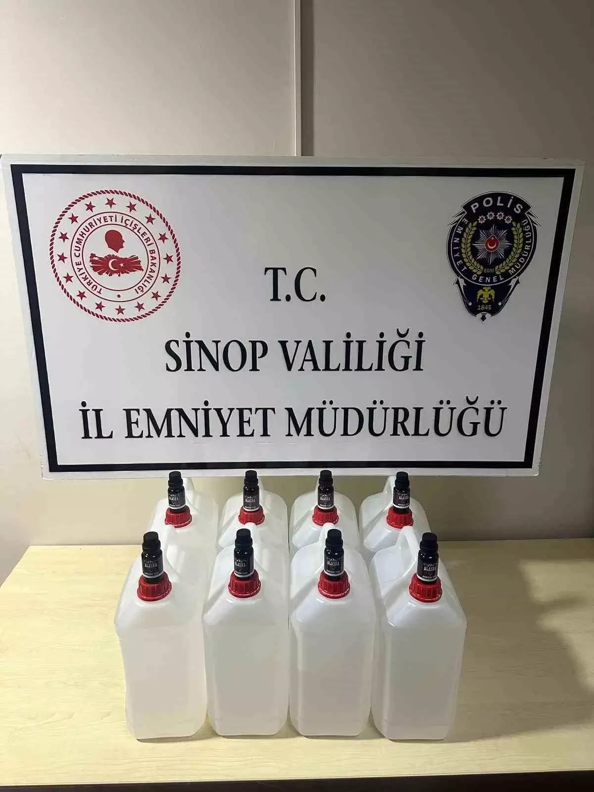 Sinop’ta 40 Litre Etil Alkol Ele Geçirildi