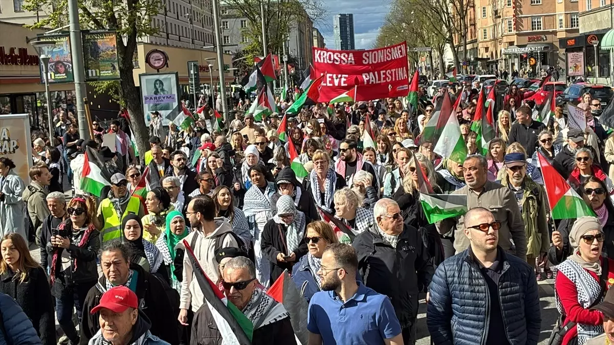 Stockholm’de Filistin İçin Protesto