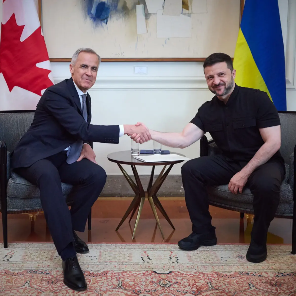 Zelenskiy ve Carney’den Destek Görüşmesi